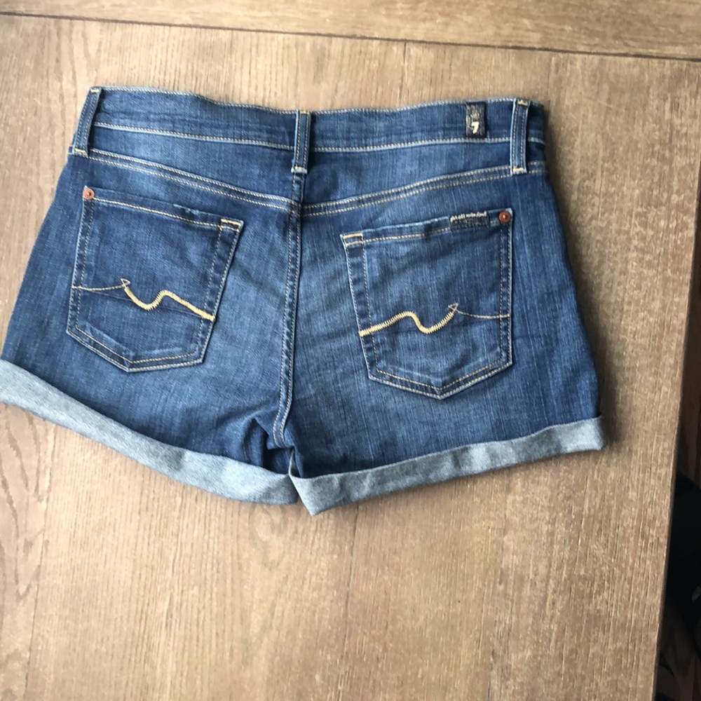 7 for all Mankind Denim Cuffed Shorts - Picture 5 of 6